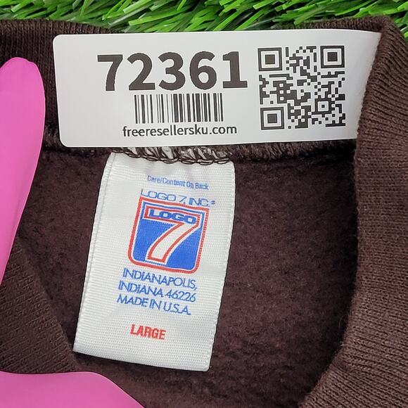 Vintage 80s LOGO-7 Sweatshirt Womens Large 20x23 USA - Picture 7 of 12